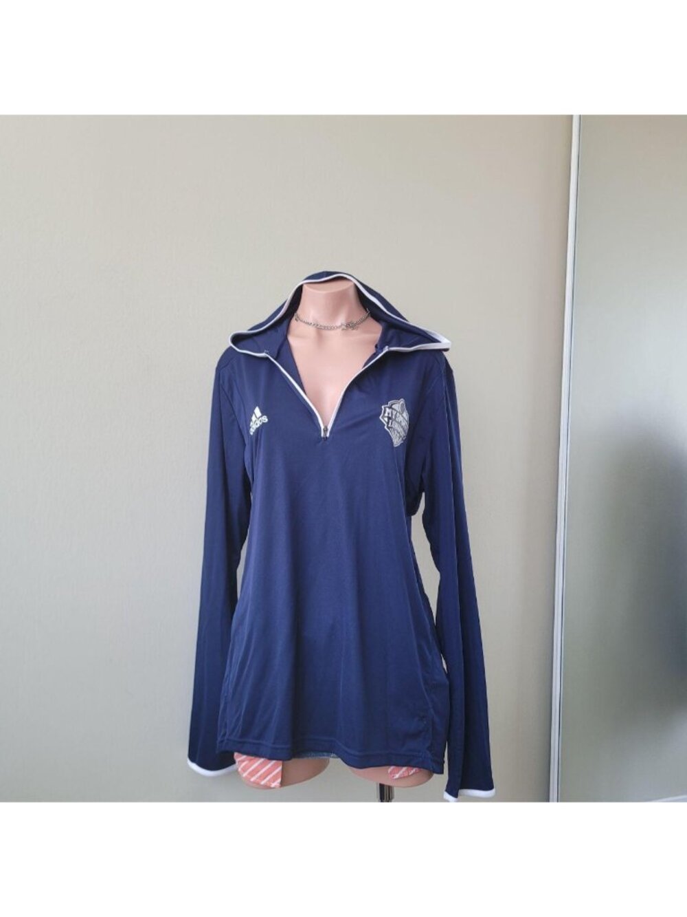 Adidas Performance Oversized Half Zip Utility Fleece Long Sleeve Hoodie (M)